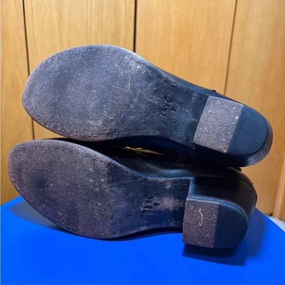 Frye Black Leather Zip-Up Ankle Boots - Picture 4 of 8